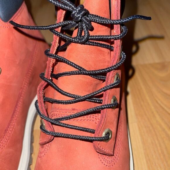 Red Suede Black Leather TIMBERLAND Boots Red Suede Black Leather TIMBERL… - Picture 8 of 16